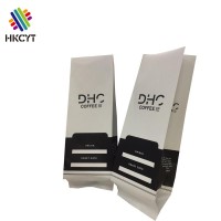 Matte white foil custom coffee bags with valve wholesale packaging bag