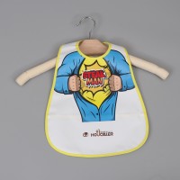 Baby Friendly Full Color Printing PEVA Laminated Polyester Waterproof Baby Bib