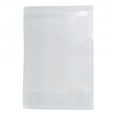 pharmacy small plastic 3 side seal bags Clear Stand Up Pouches - Gusseted, Heat Sealable with Resealable Zipper