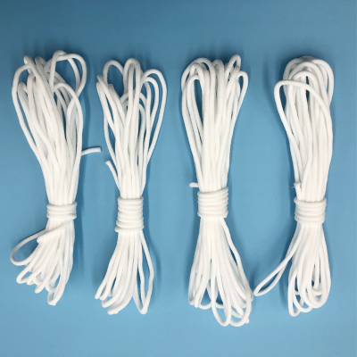 2.5mm 3mm  White Tie Disposable elastic ear strap spandex soft  elastic cord ear rope string