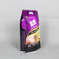 Laminated flat bottom zipper plastic pet dog food treat packaging bag