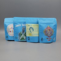 Hot-sell mylar matte smell proof ziplock aluminum plastic bags cookies stand up bags soft touch 3.5g 7g cookies bag